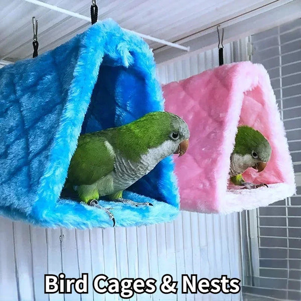 Pet Bird Parrot Cages Warm Hammock Hut Tent