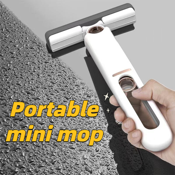 New Portable Self-NSqueeze Mini Mop, Lazy Hand Wash-Free Strong Absorbent Mop Multifunction Portable